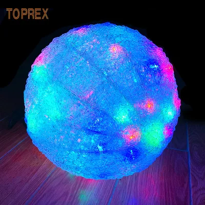 Hanging Moon LED Light up Acrylic Crystal Christmas Tree Decorative Ball